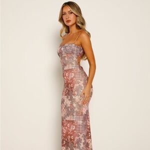 Tiger Mist Dusty Rose Paisley Patchwork Maxi Dress